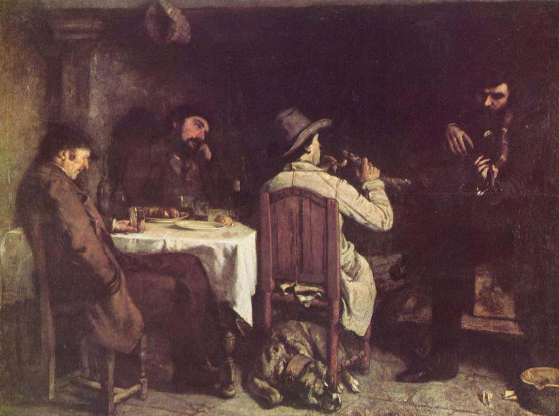Gustave Courbet After Dinner at Ornans Sweden oil painting art